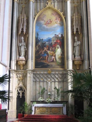 Hlavní oltář kostela sv. Mořice na Stojanově náměstí